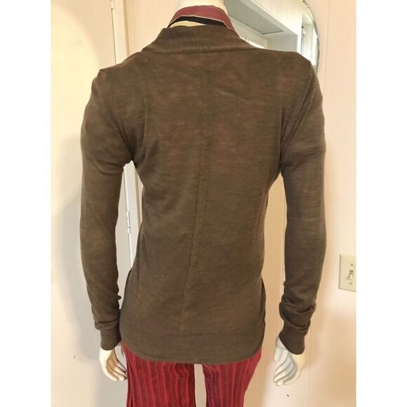 Vera Wang Designer (Original) Lightweight Wool Tie Front Cardigan Sweater Sz SM - Picture 3 of 7